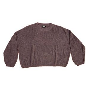 Express Boxy Crop Mock Turtleneck Sweater